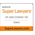 Rated by Super Lawyers Up and coming 100 Texas